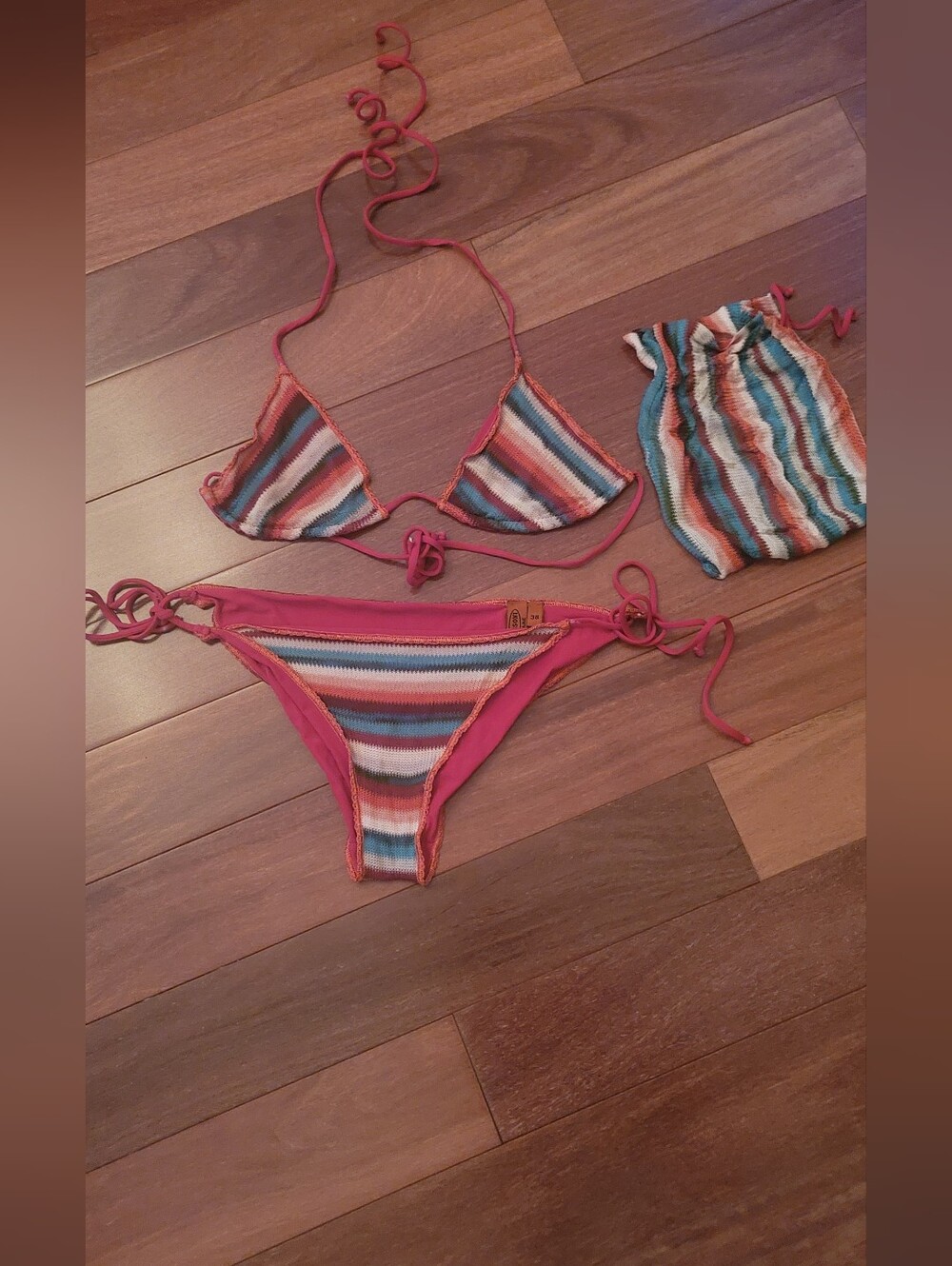 Missoni Striped Multicolor Triangle Bikini